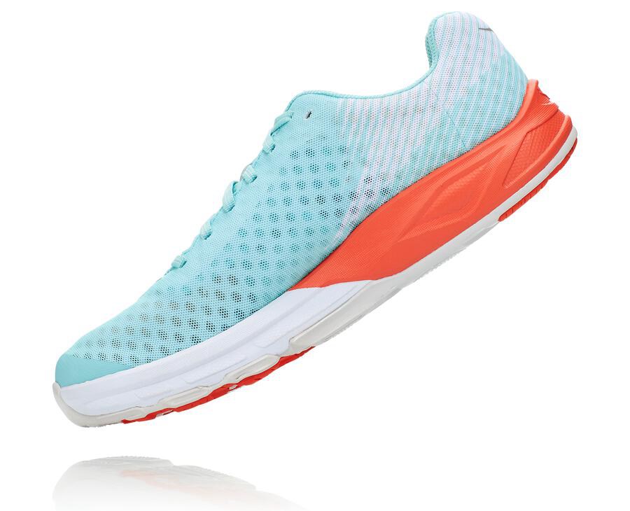 Tenis Hoka One One Feminino Azuis - Evo Carbon Rocket - 815-KZAWPJ